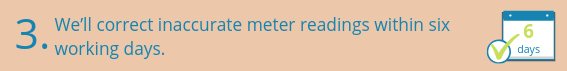 3. Correct faulty readings within six working days.