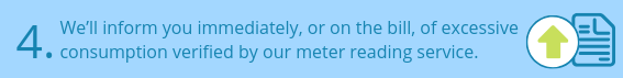 4. Inform customers immediately or by invoice of excessive consumption verified by our operators.